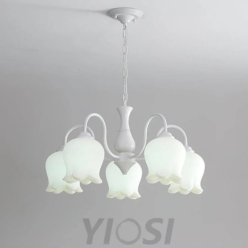 Elegant Lilium Chandelier with 5/6/8 heads - Lily flower-1-Yiosilamp