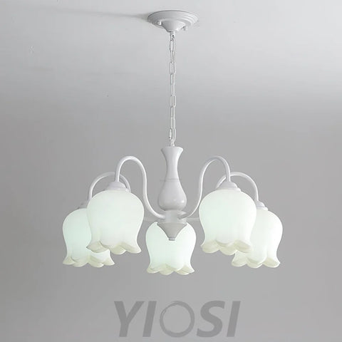 Elegant Lilium Chandelier with 5/6/8 heads - Lily flower-1-Yiosilamp
