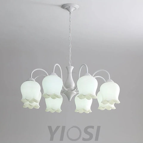 Elegant Lilium Chandelier with 5/6/8 heads - Lily flower-1-Yiosilamp