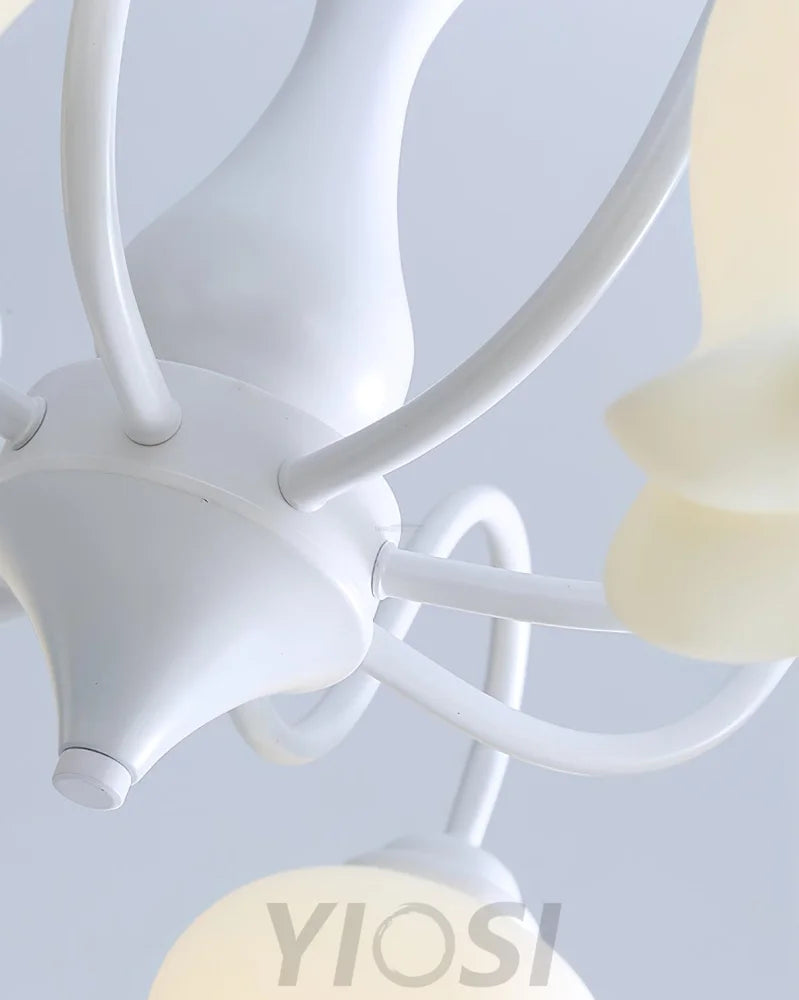 Elegant Lilium Chandelier with 5/6/8 heads - Lily flower-1-Yiosilamp