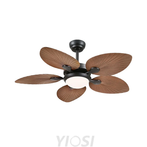 Elegant Tropical Leaf Style Ceiling Fan with Light & Remote ceiling light
