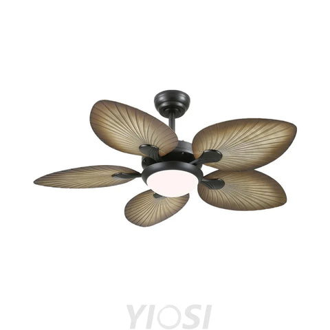 Elegant Tropical Leaf Style Ceiling Fan with Light & Remote ceiling light