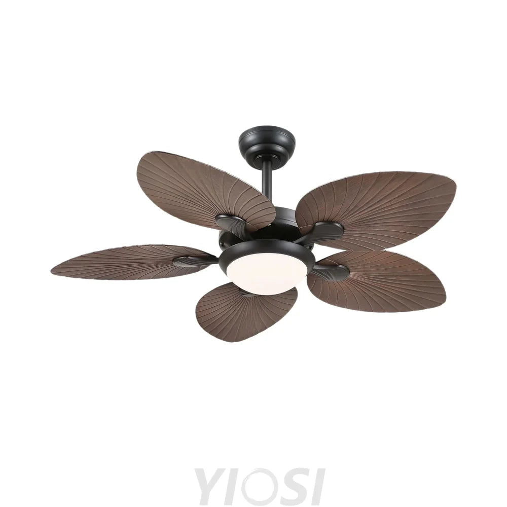 Elegant Tropical Leaf Style Ceiling Fan with Light & Remote ceiling light
