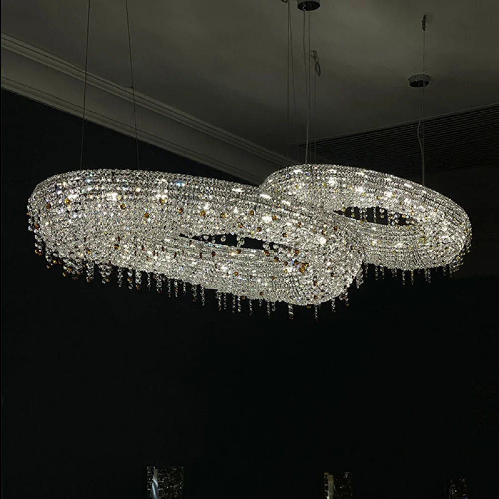 Ellipse Luxury Modern Chandelier For Living Room Foyer 31’’ D