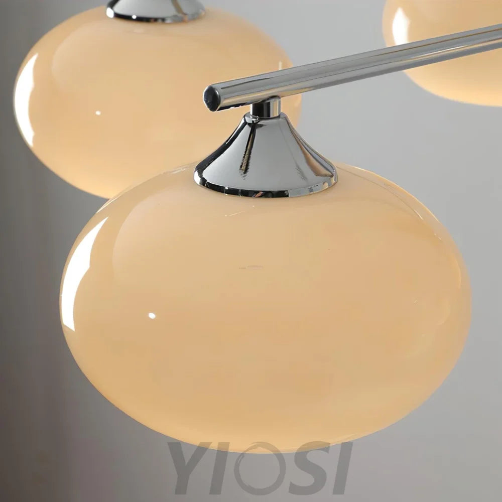 Elliptical Persimmon Chandelier with 3/6/8 heads - Glass Chandelier, Persimmon-1-Yiosilamp