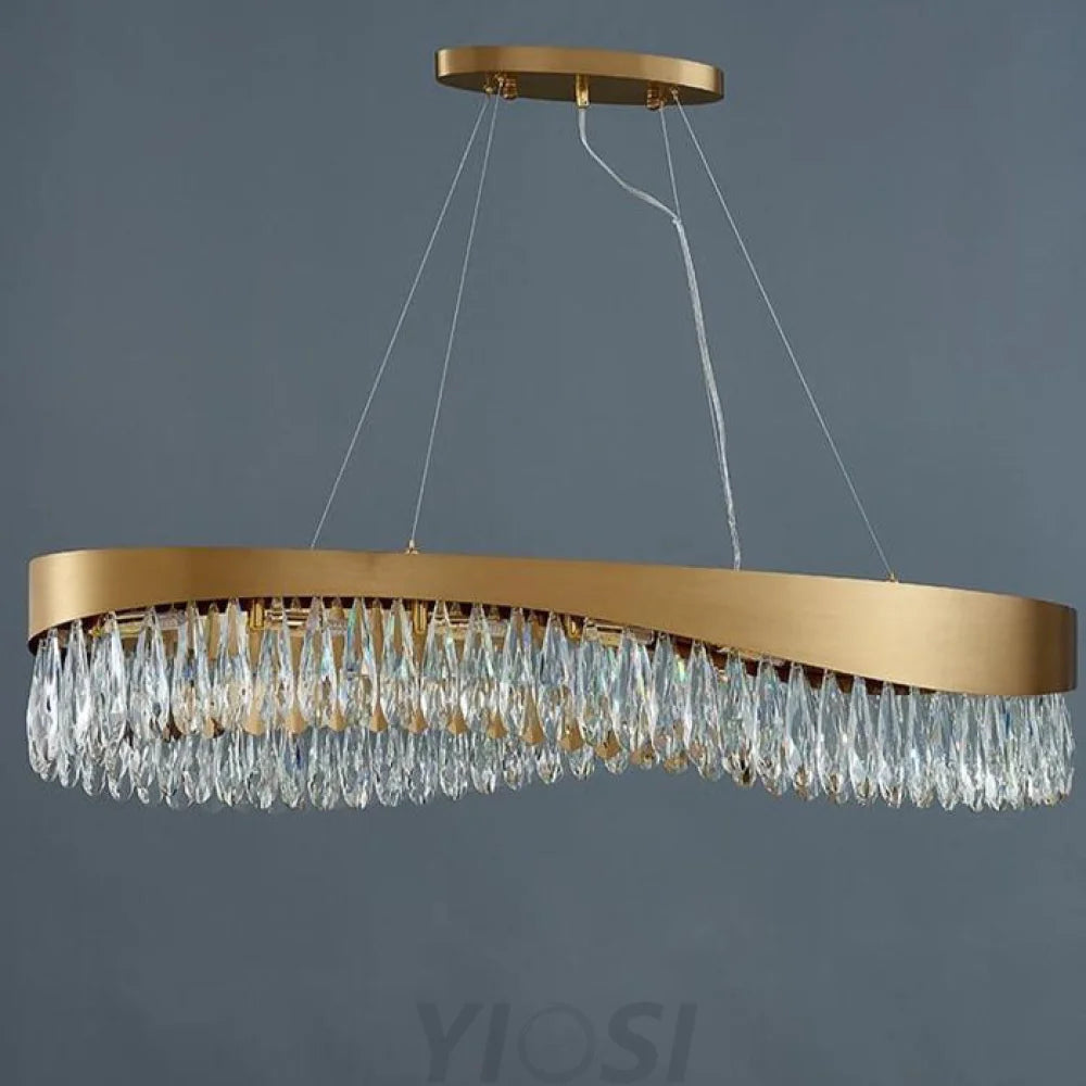 chandelier over dining table
