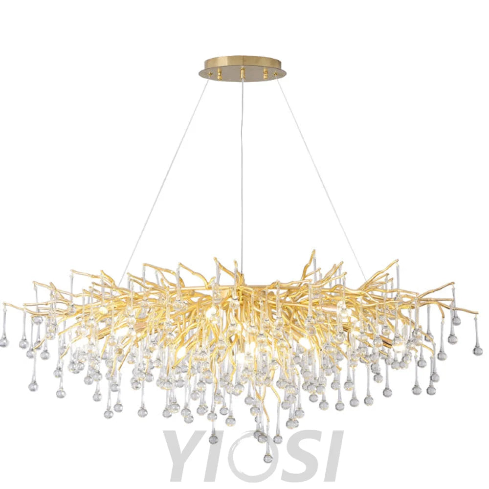 contemporary brass chandelier