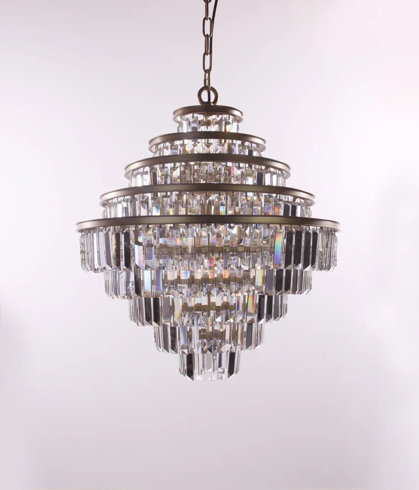 Emilia 9-Tier Odeon Fringe Crystal Chandelier - -1-Yiosilamp