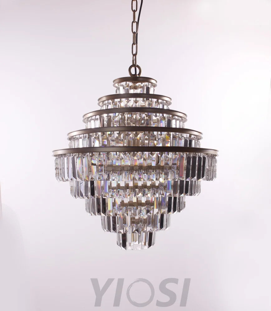 Emilia 9-Tier Odeon Fringe Crystal Chandelier - -1-Yiosilamp