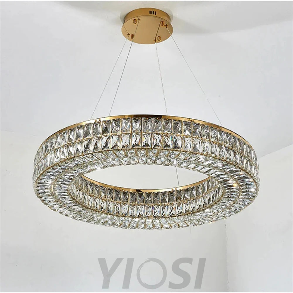 Emilia Modern Crystal Wheel Round Chandelier