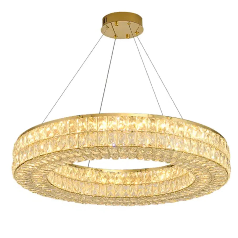 Emilia Modern Crystal Wheel Round Chandelier 32’’ D