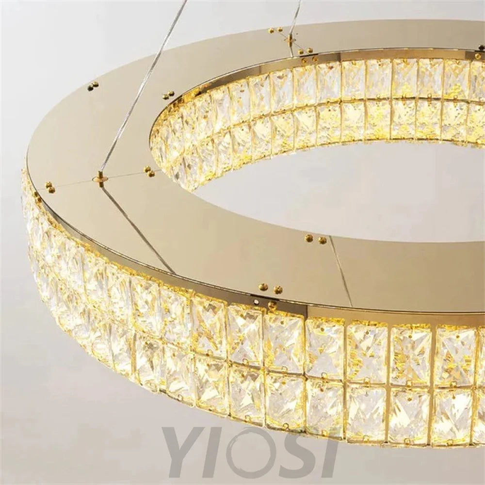 Emilia Modern Crystal Wheel Round Chandelier