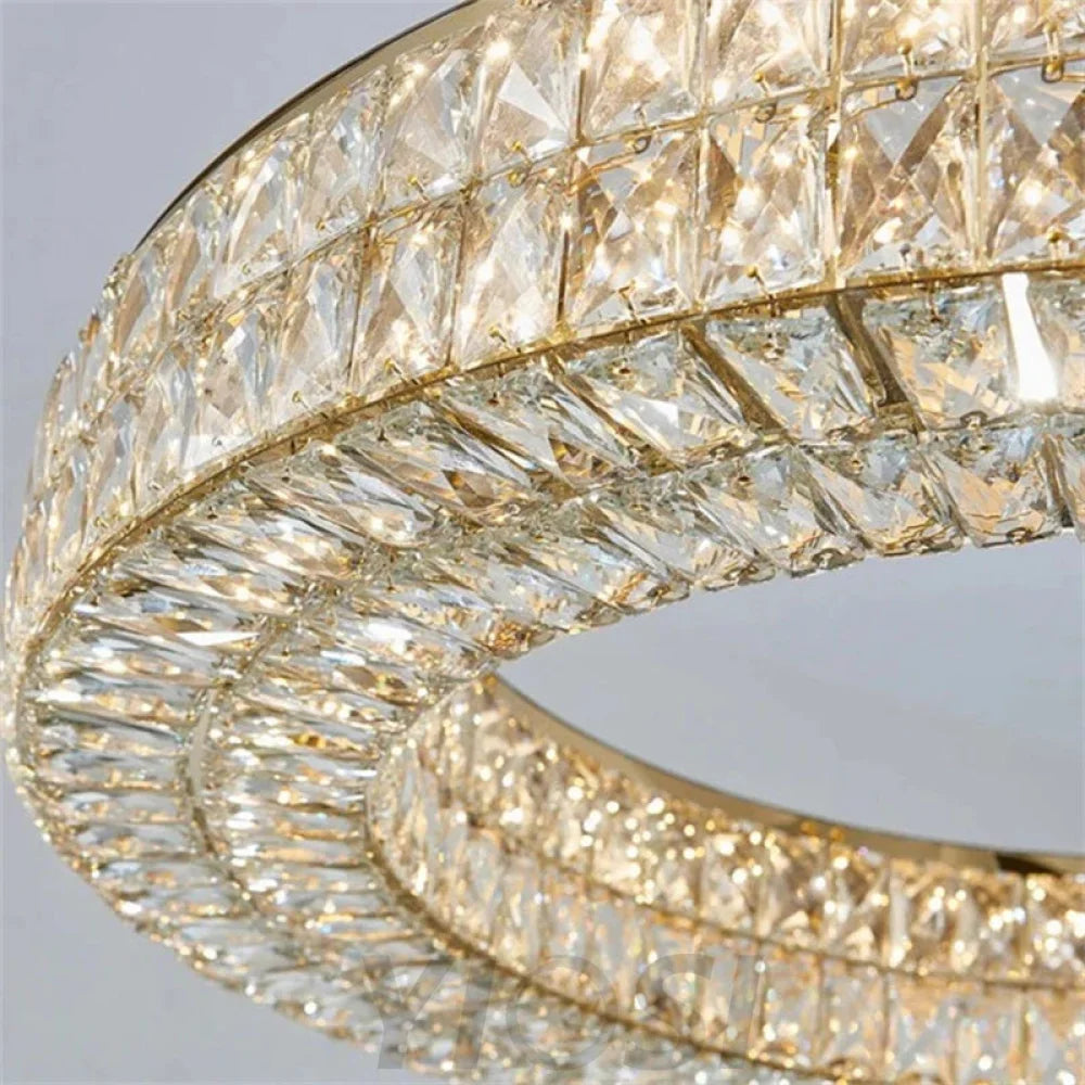 Emilia Modern Crystal Wheel Round Chandelier