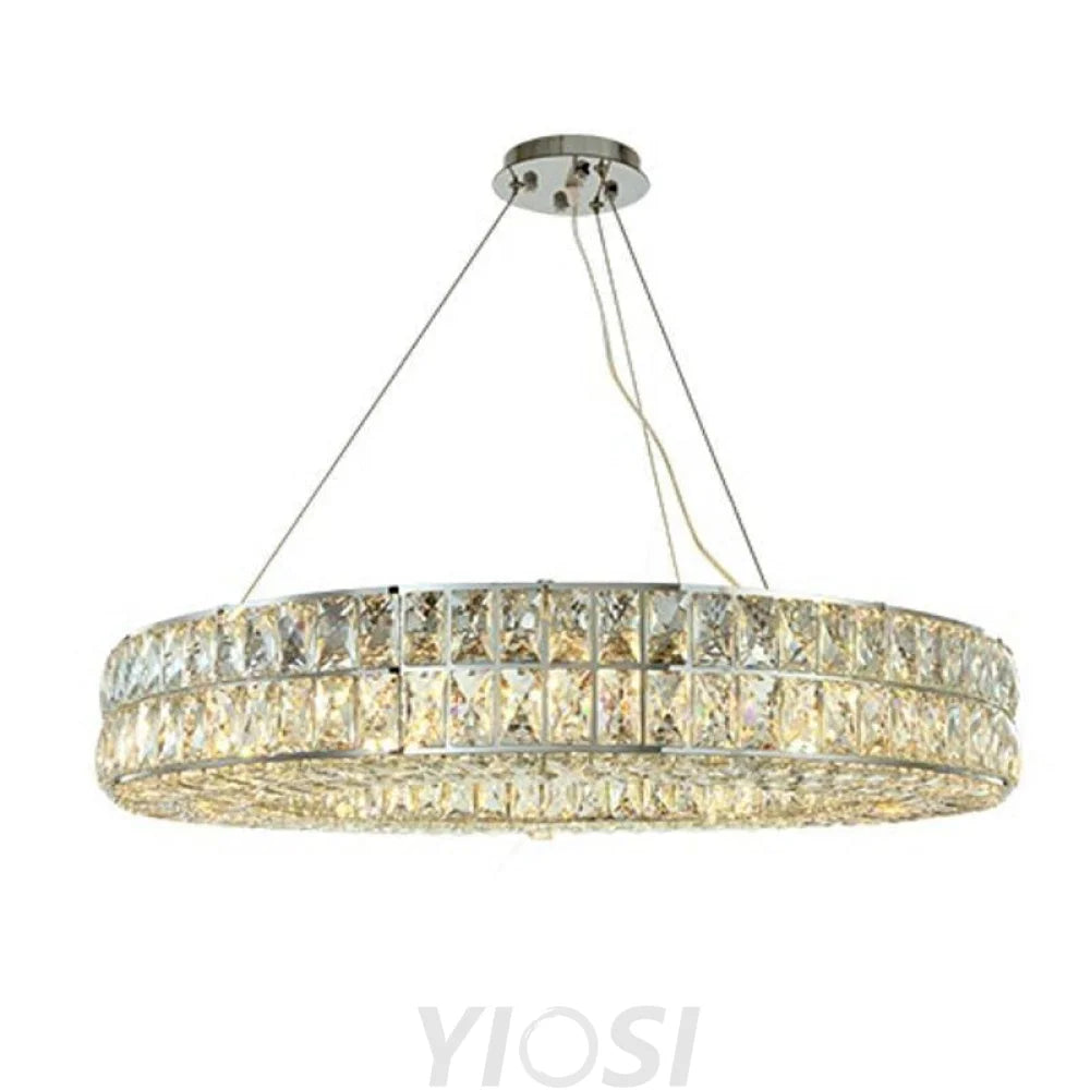 Emilia Modern Crystal Wheel Round Chandelier Chrome Chandeliers