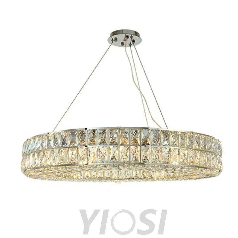 Emilia Modern Crystal Wheel Round Chandelier Chrome Chandeliers