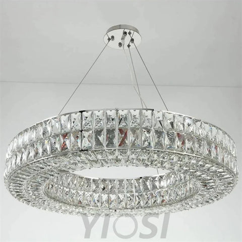 Emilia Modern Crystal Wheel Round Chandelier Chrome Chandeliers