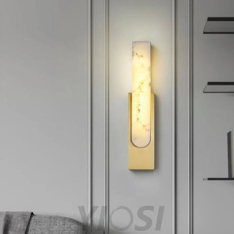 Emilia Modern Linear Alabaster Wall Sconce Lamp Wall Sconce For Bedroom Dining Room Stairways Foyer