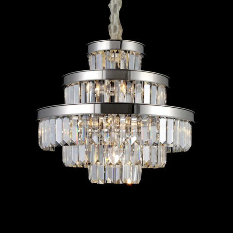 Emilia Tiered Odeon Fringe Crystal Chandelier - -1-Yiosilamp