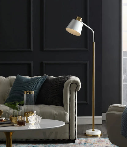 Emmental Floor Lamp ∅ 17.3″ - Gold&Black, Gold&White-1-Yiosilamp