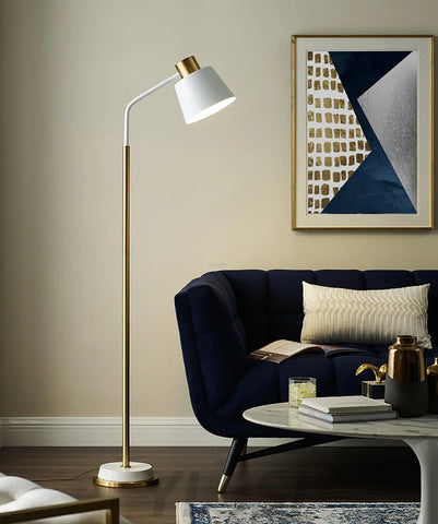 Emmental Floor Lamp ∅ 17.3″ - Gold&Black, Gold&White-1-Yiosilamp