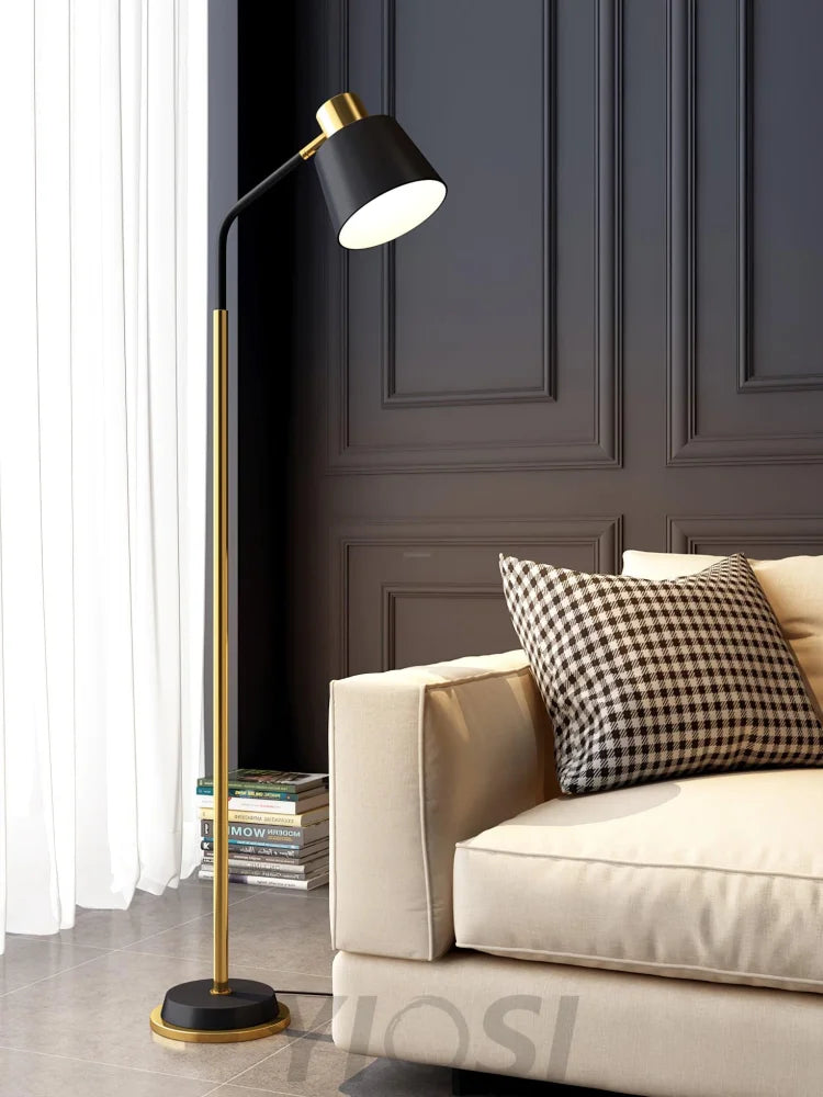 Emmental Floor Lamp ∅ 17.3″ - Gold&Black, Gold&White-1-Yiosilamp