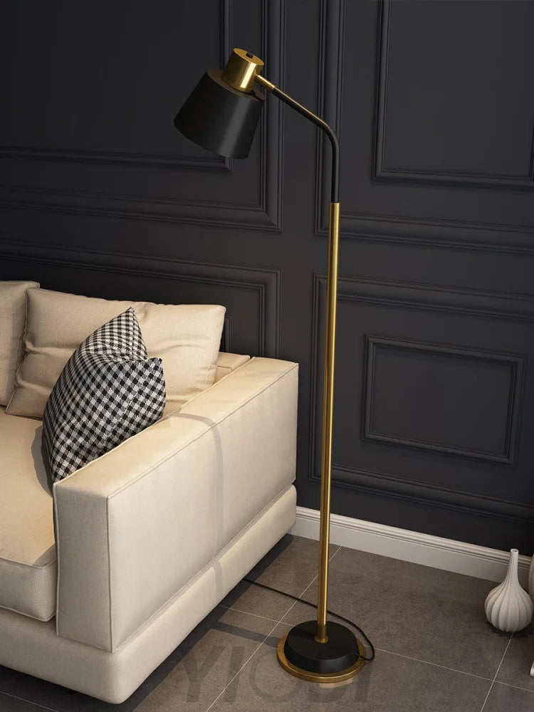 Emmental Floor Lamp ∅ 17.3″ - Gold&Black, Gold&White-1-Yiosilamp