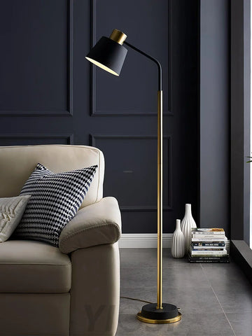 Emmental Floor Lamp ∅ 17.3″ - Gold&Black, Gold&White-1-Yiosilamp