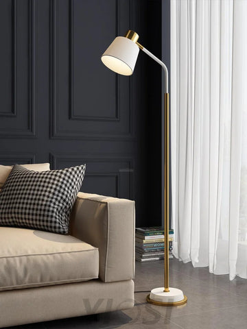 Emmental Floor Lamp ∅ 17.3″ - Gold&Black, Gold&White-1-Yiosilamp