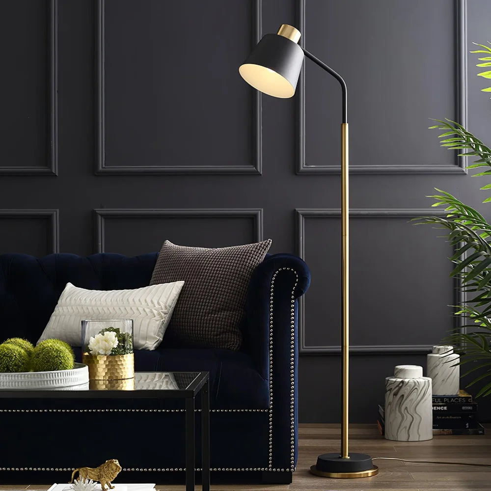 Emmental Floor Lamp ∅ 17.3″ - Gold&Black, Gold&White-1-Yiosilamp