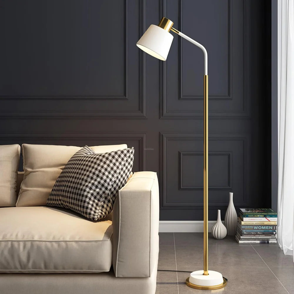 Emmental Floor Lamp ∅ 17.3″ - Gold&Black, Gold&White-1-Yiosilamp