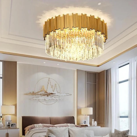 chandelier in bedroom