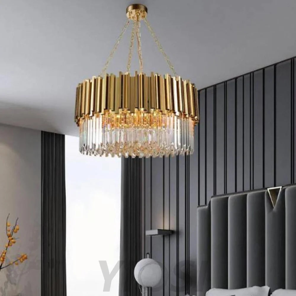 chandelier in bedroom