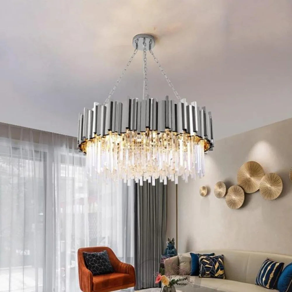 chandelier in bedroom