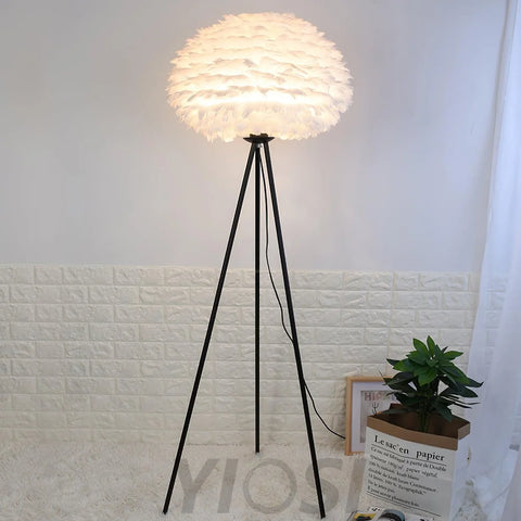 Eos Feather Floor Lamp  ∅ 19.6″ - Feather-1-Yiosilamp