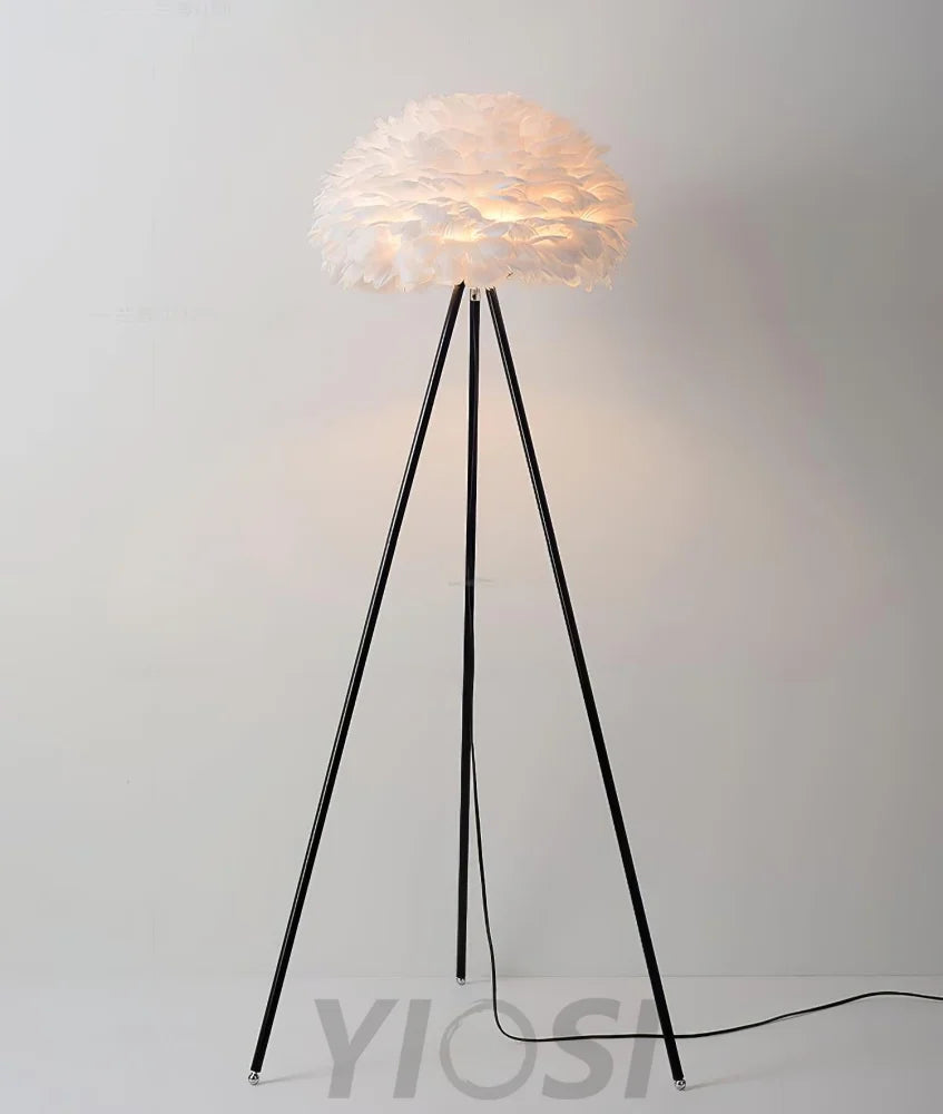 Eos Feather Floor Lamp  ∅ 19.6″ - Feather-1-Yiosilamp