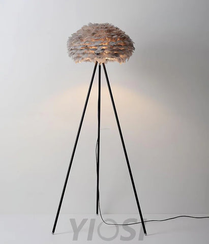 Eos Feather Floor Lamp  ∅ 19.6″ - Feather-1-Yiosilamp