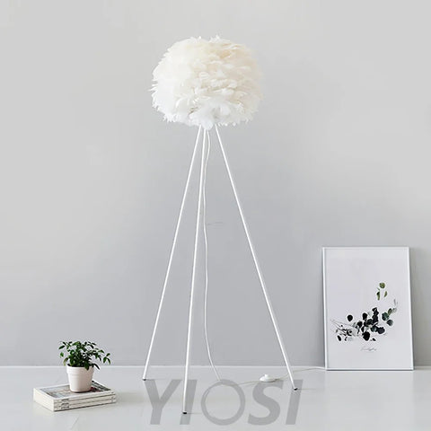 Eos Feather Floor Lamp  ∅ 19.6″ - Feather-1-Yiosilamp