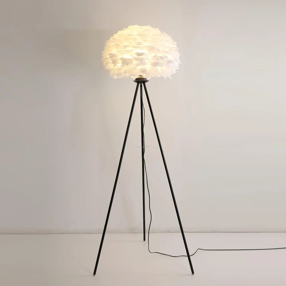 Eos Feather Floor Lamp  ∅ 19.6″ - Feather-1-Yiosilamp