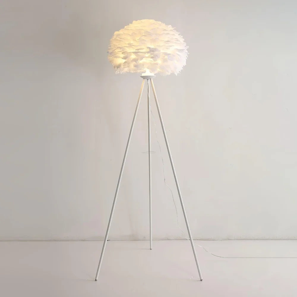 Eos Feather Floor Lamp  ∅ 19.6″ - Feather-1-Yiosilamp