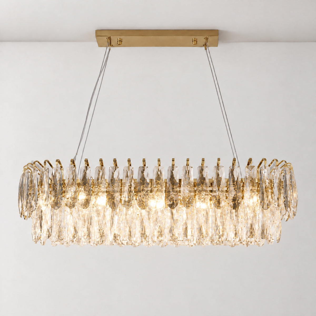 Eterea Crystal Chandelier – lights on
