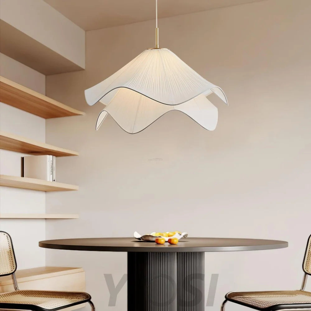 Ethereal Bloom Pendant - Pleated-1-Yiosilamp