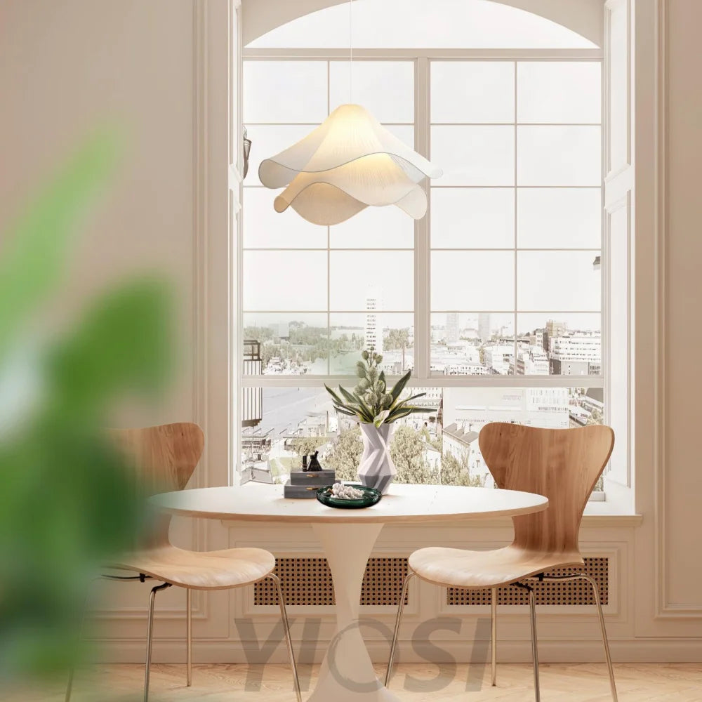 Ethereal Bloom Pendant - Pleated-1-Yiosilamp