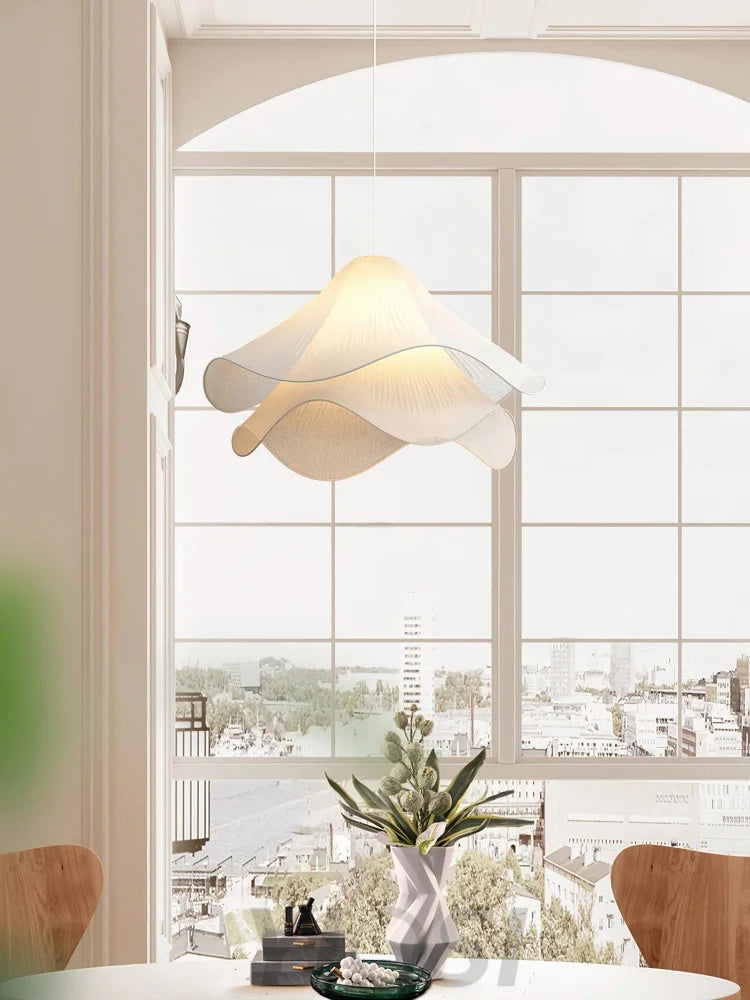 Ethereal Bloom Pendant - Pleated-1-Yiosilamp