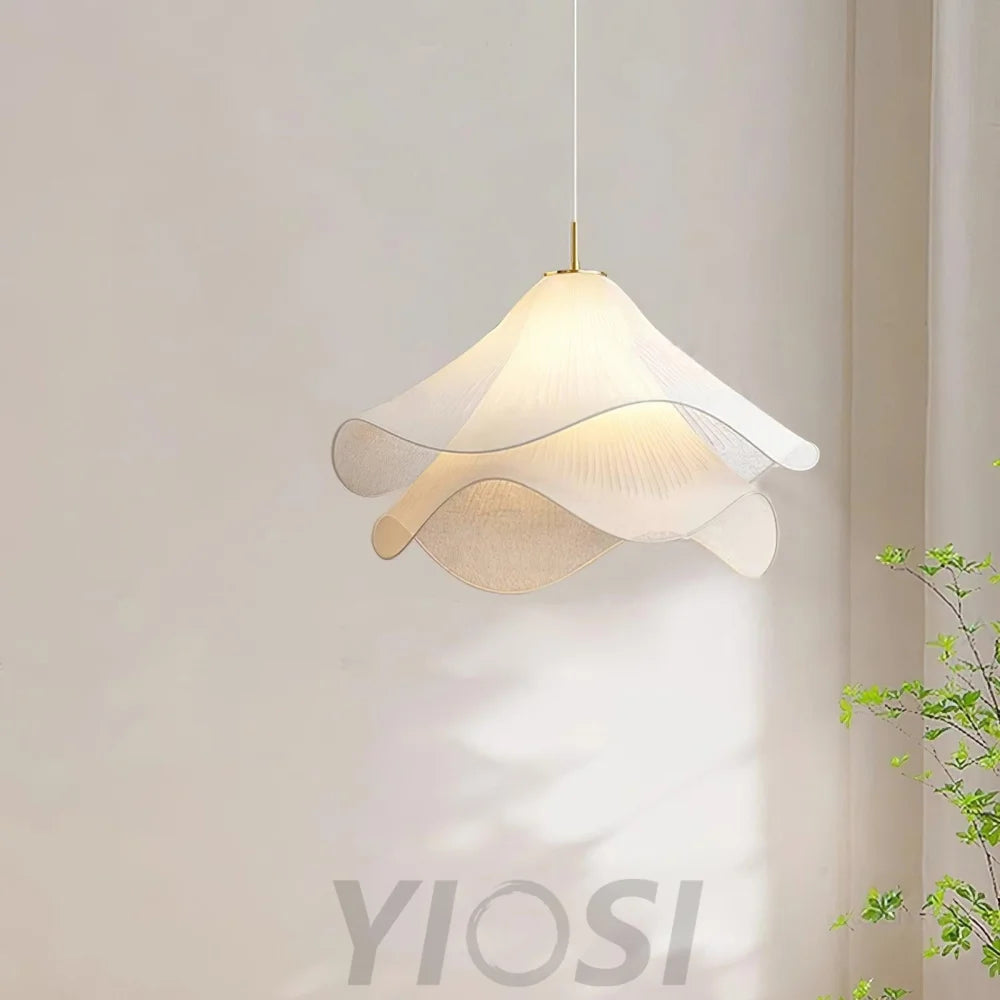 Ethereal Bloom Pendant - Pleated-1-Yiosilamp