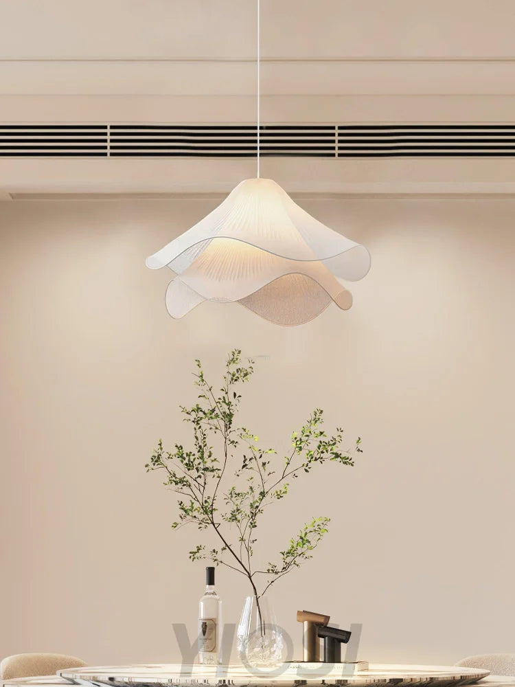 Ethereal Bloom Pendant - Pleated-1-Yiosilamp