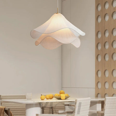 Ethereal Bloom Pendant - Pleated-1-Yiosilamp
