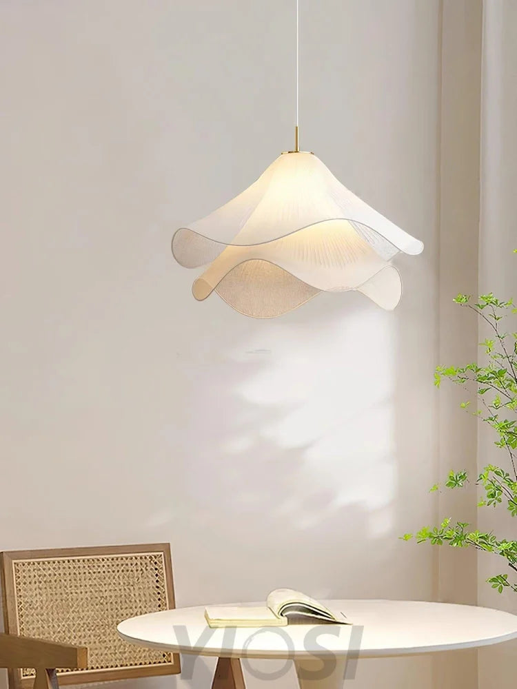 Ethereal Bloom Pendant - Pleated-1-Yiosilamp
