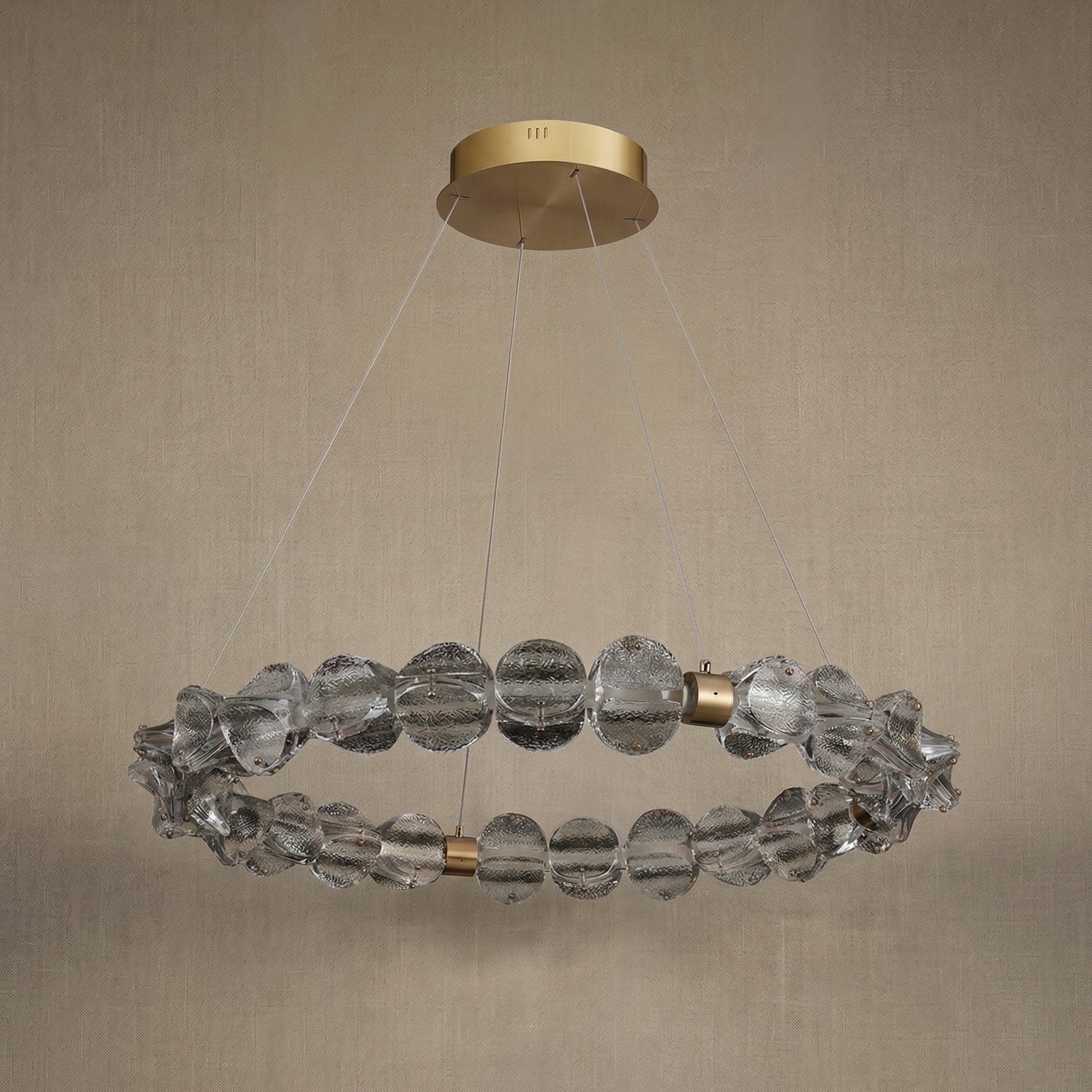 Vela Hand-Blown Glass Ring Chandelier