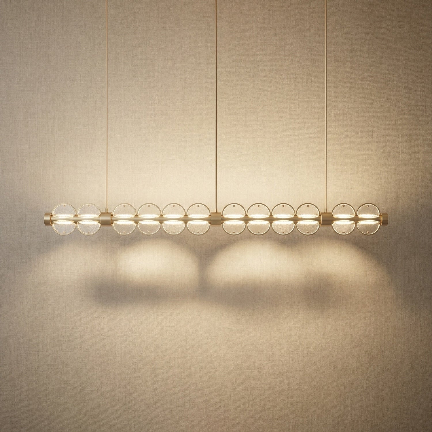 Vela Hand-Blown Glass Linear Chandelier