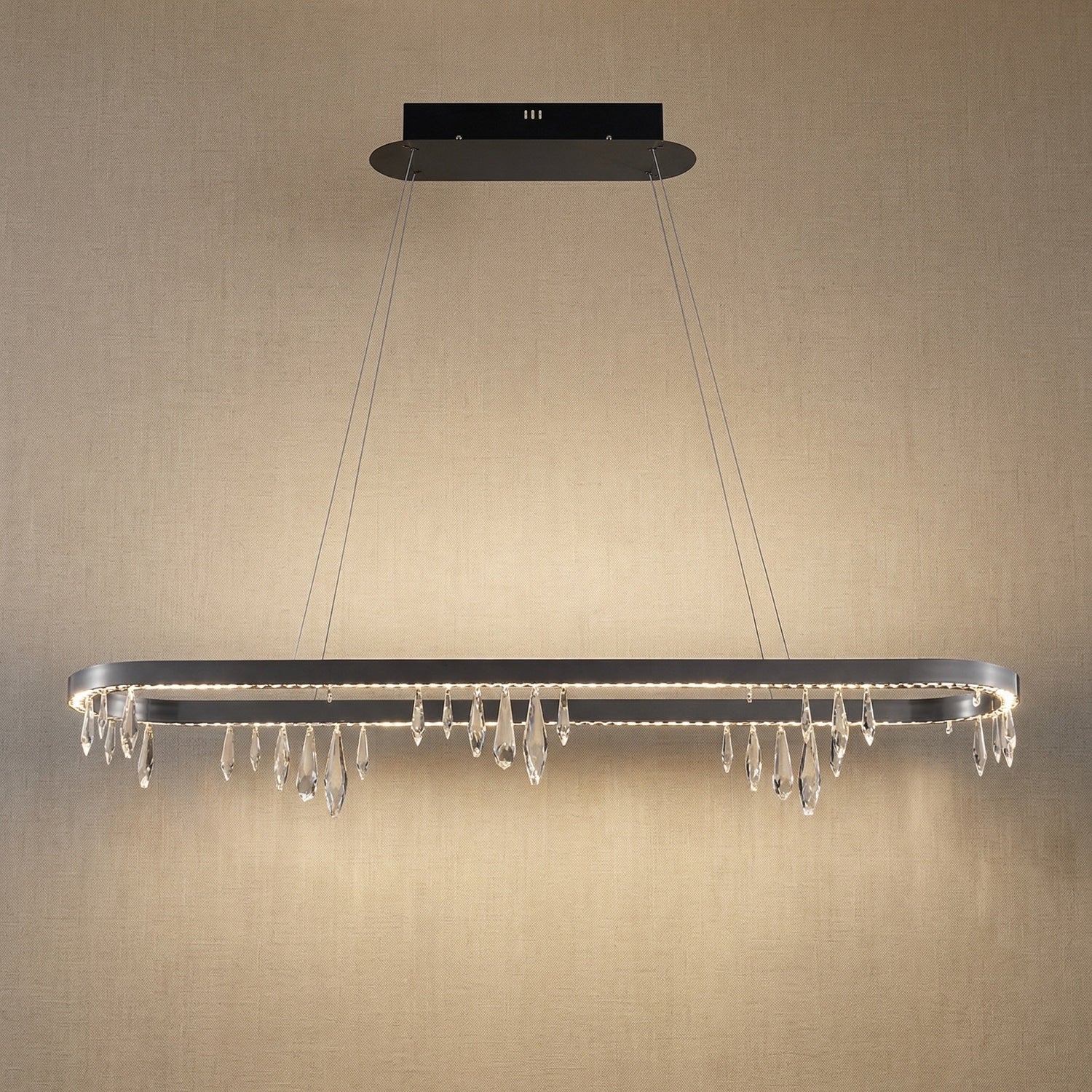 Orbit Linear Crystal Chandelier 47”L